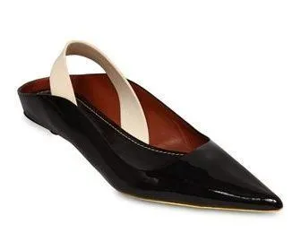 20mm Patent Leather Slingback Flats