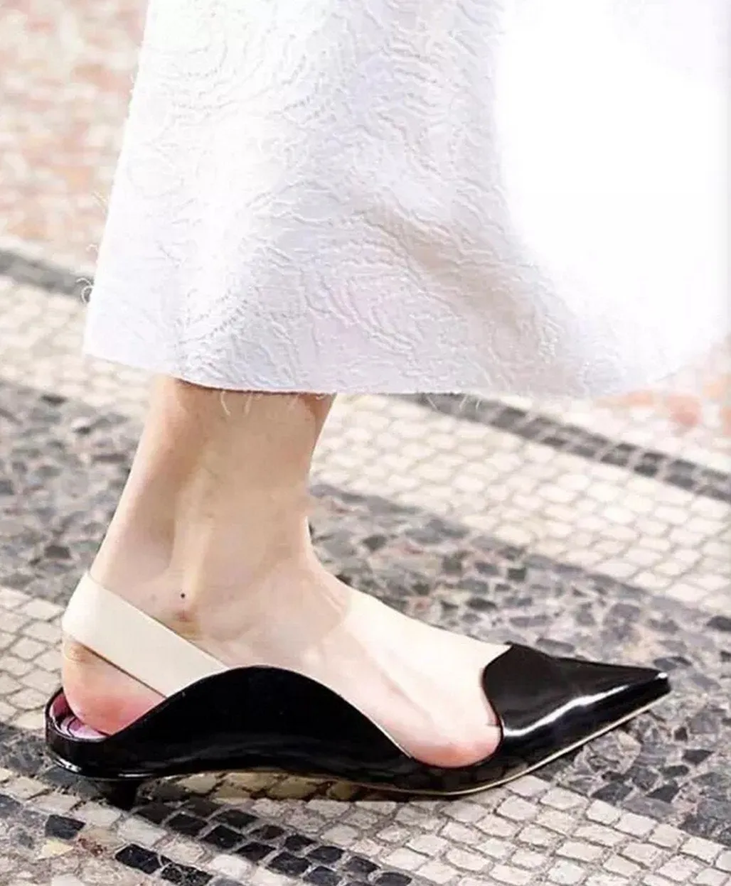 20mm Patent Leather Slingback Flats