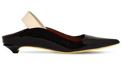 20mm Patent Leather Slingback Flats