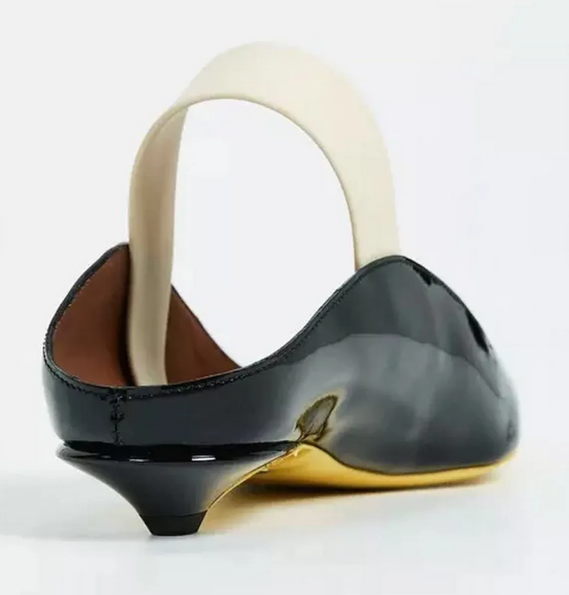 20mm Patent Leather Slingback Flats