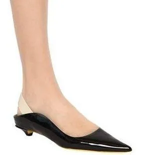 20mm Patent Leather Slingback Flats