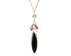 Alicia Van Fleteren 16" Black Spinel Gold Necklace