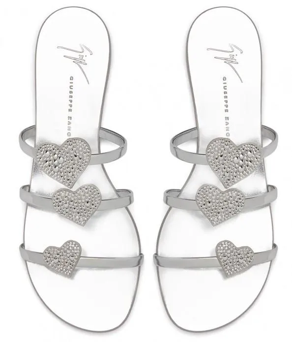 'Anya love' Sandals, Silver