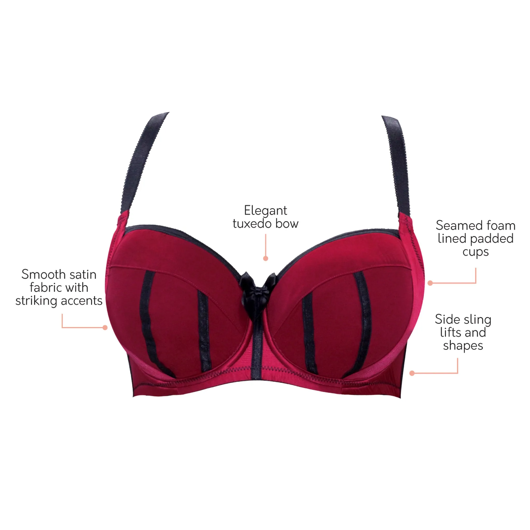 Charlotte Padded Bra - Rio Red - 6901