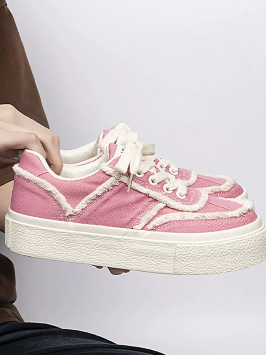 Chunky Sole Breathable Pink Casual Shoes