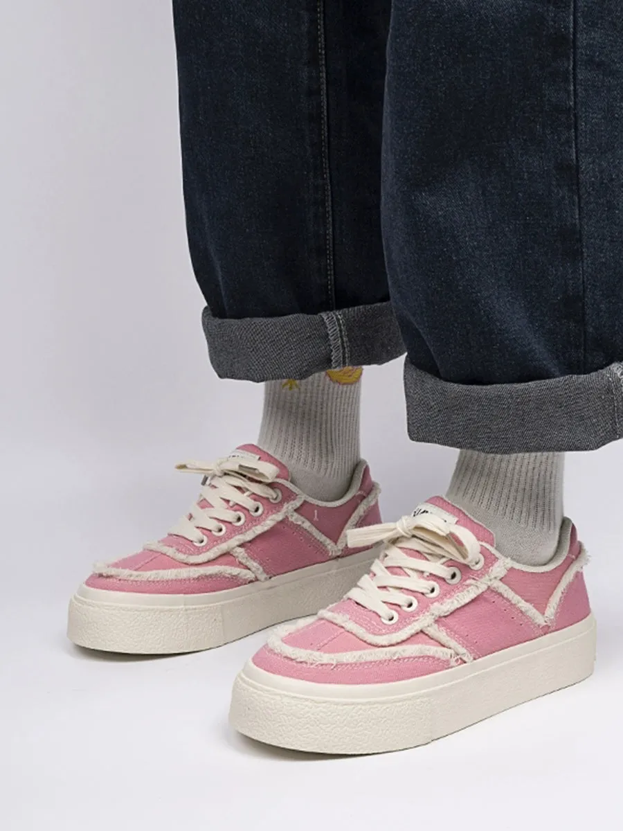 Chunky Sole Breathable Pink Casual Shoes