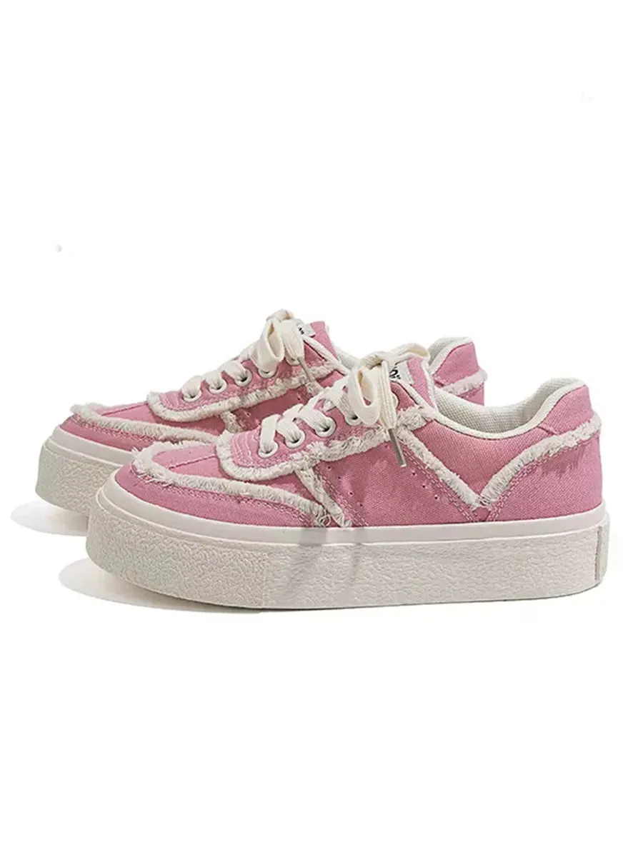 Chunky Sole Breathable Pink Casual Shoes