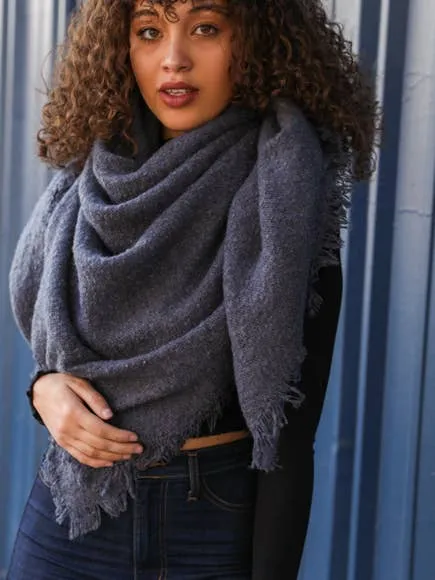 Cozy Mohair Blanket Scarf