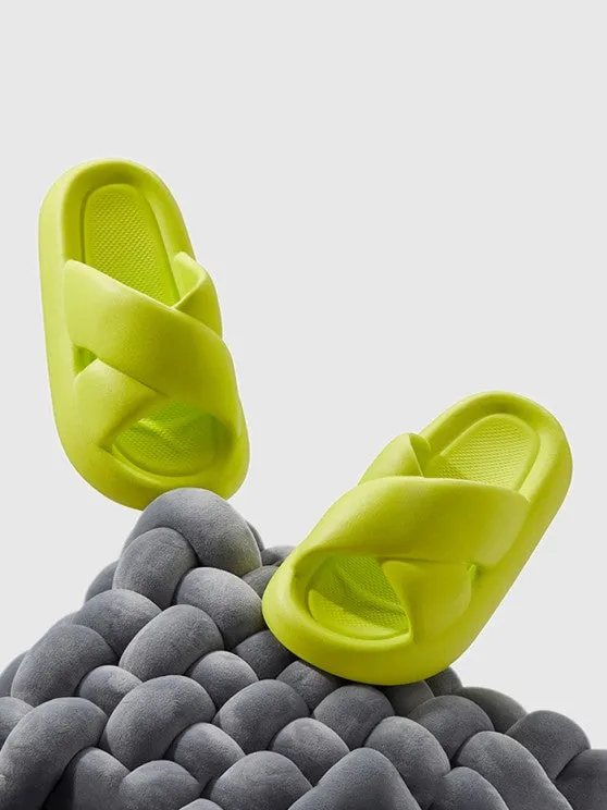 Criss Cross Straps Casual Indoors Slippers Clouds Slides