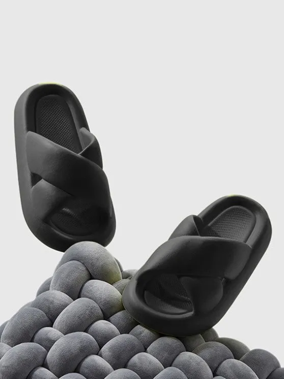 Criss Cross Straps Casual Indoors Slippers Clouds Slides