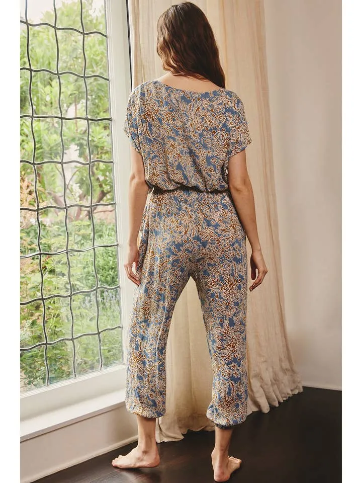 Drifting Dreams Paisley Drawstring Jumpsuit