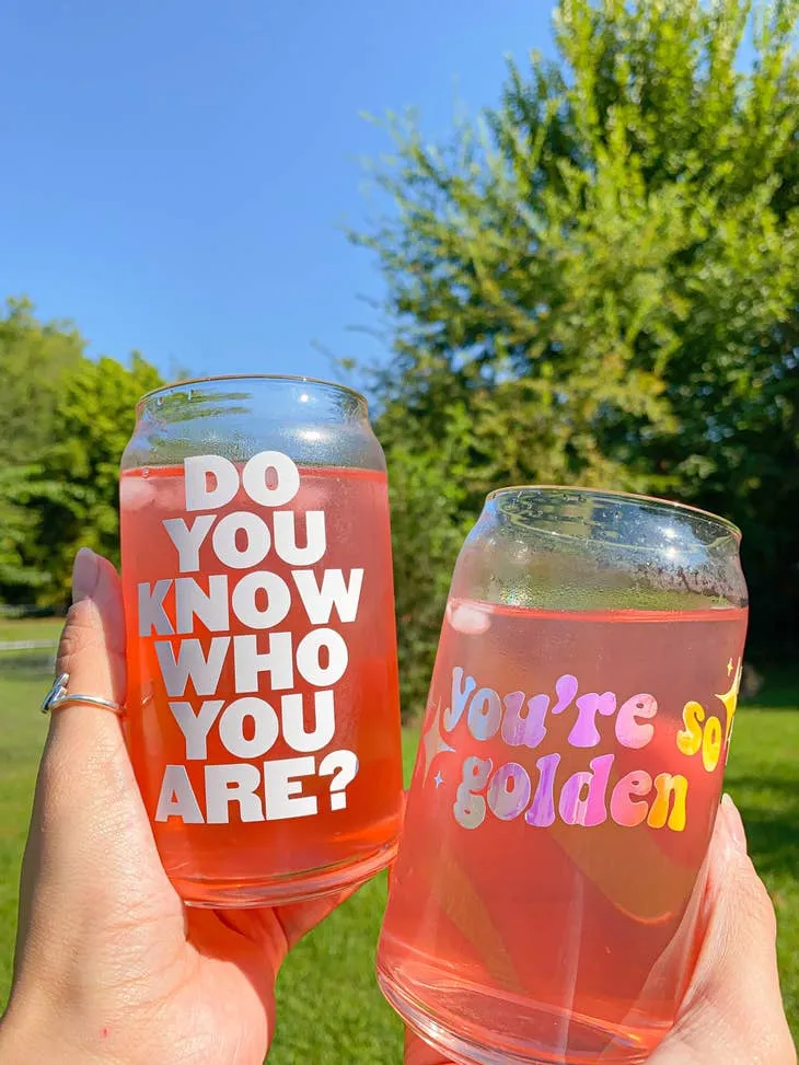Harry Styles Youre So Golden Beer Can Shaped Glass