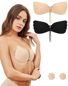 HORISUN  Invisible Backless Strapless Sticky Bras
