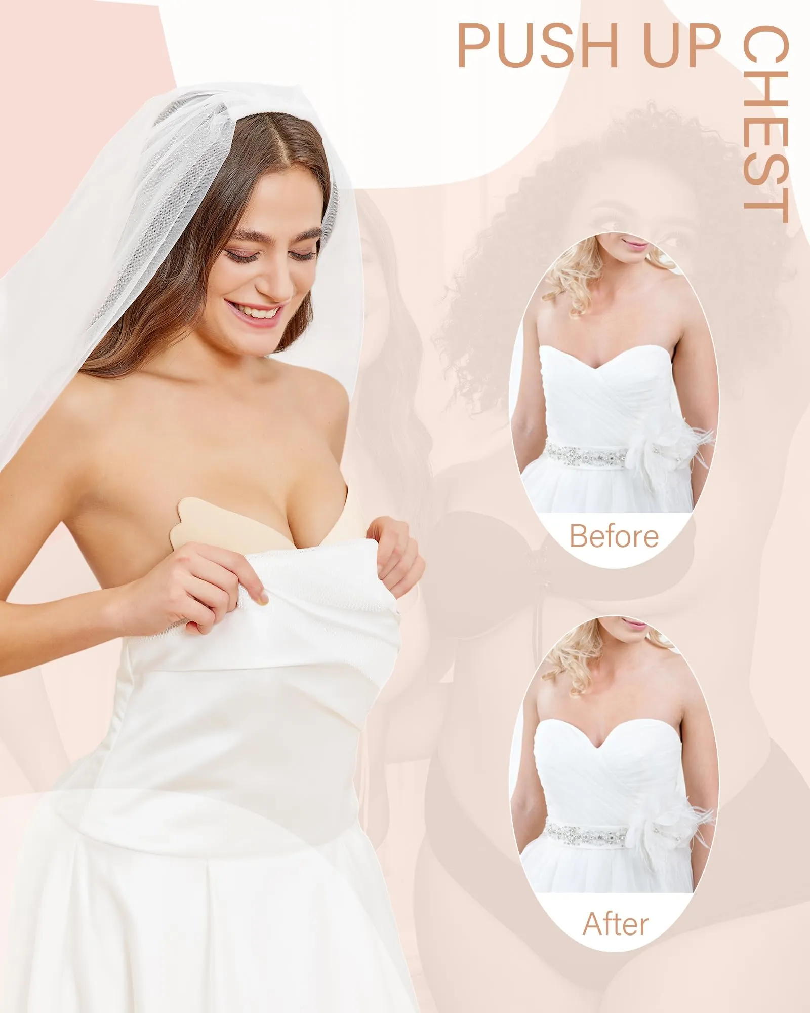 HORISUN  Invisible Backless Strapless Sticky Bras