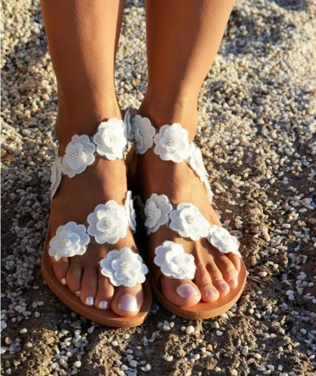 Janet  Damen-Sandalen mit Blumenmuster