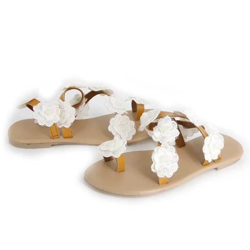 Janet  Damen-Sandalen mit Blumenmuster