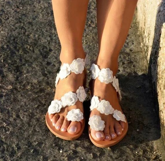 Janet  Damen-Sandalen mit Blumenmuster