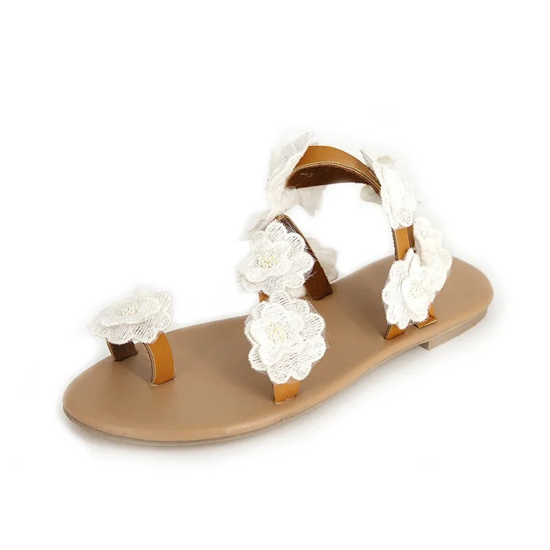 Janet  Damen-Sandalen mit Blumenmuster
