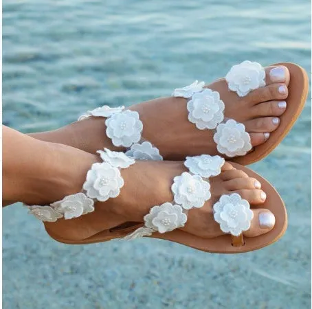 Janet  Damen-Sandalen mit Blumenmuster
