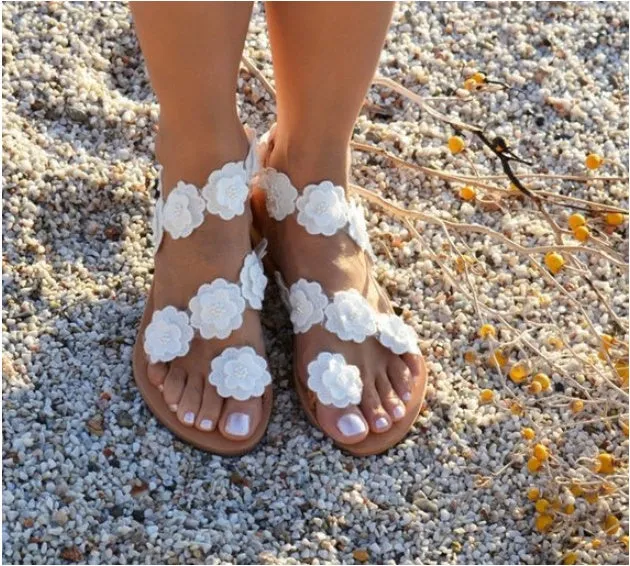 Janet  Damen-Sandalen mit Blumenmuster