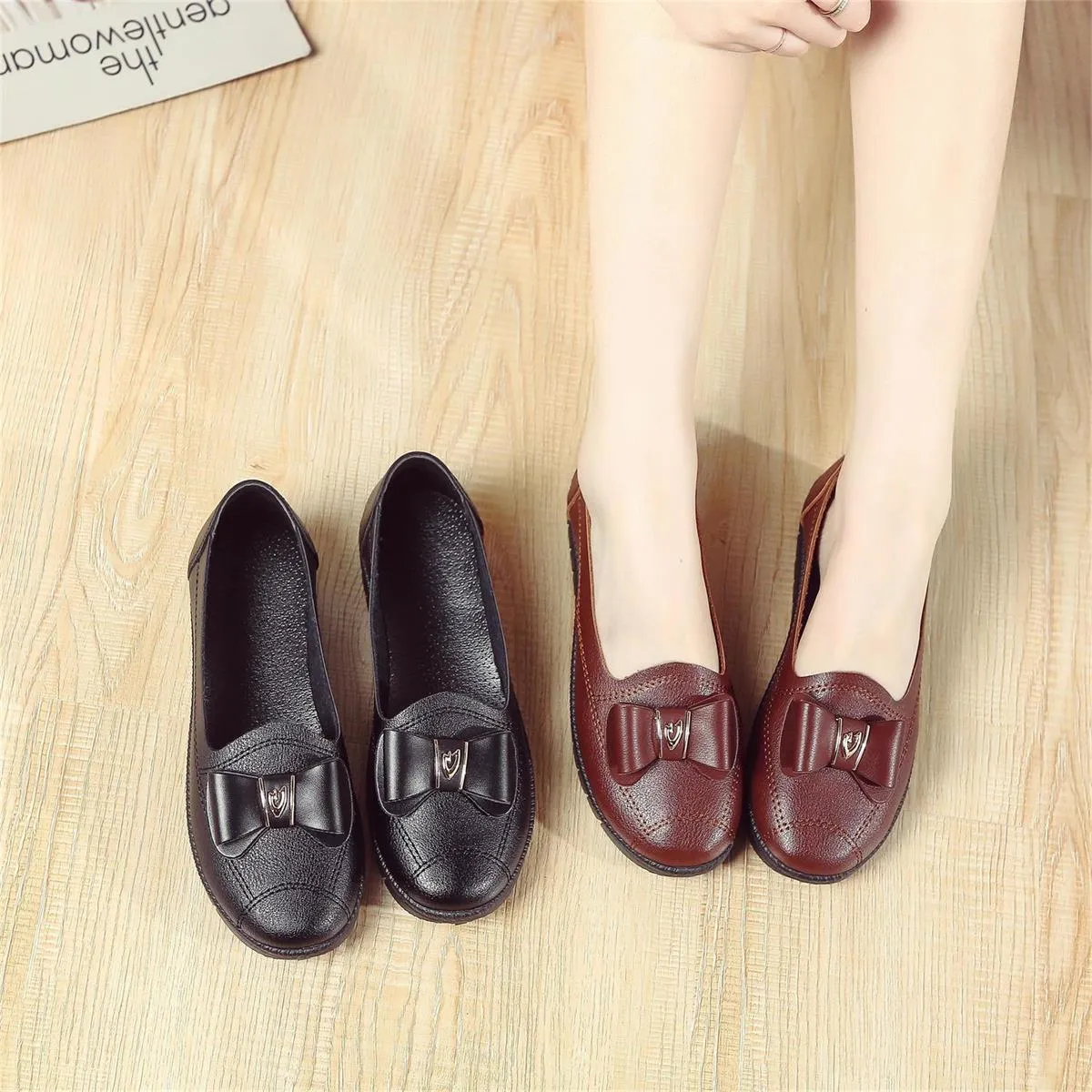 Jennifer  Modische Damen Ballerinas aus Weichem Vegan Leder