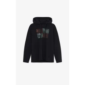 Men Seasonal Raglan Hoodie - Black