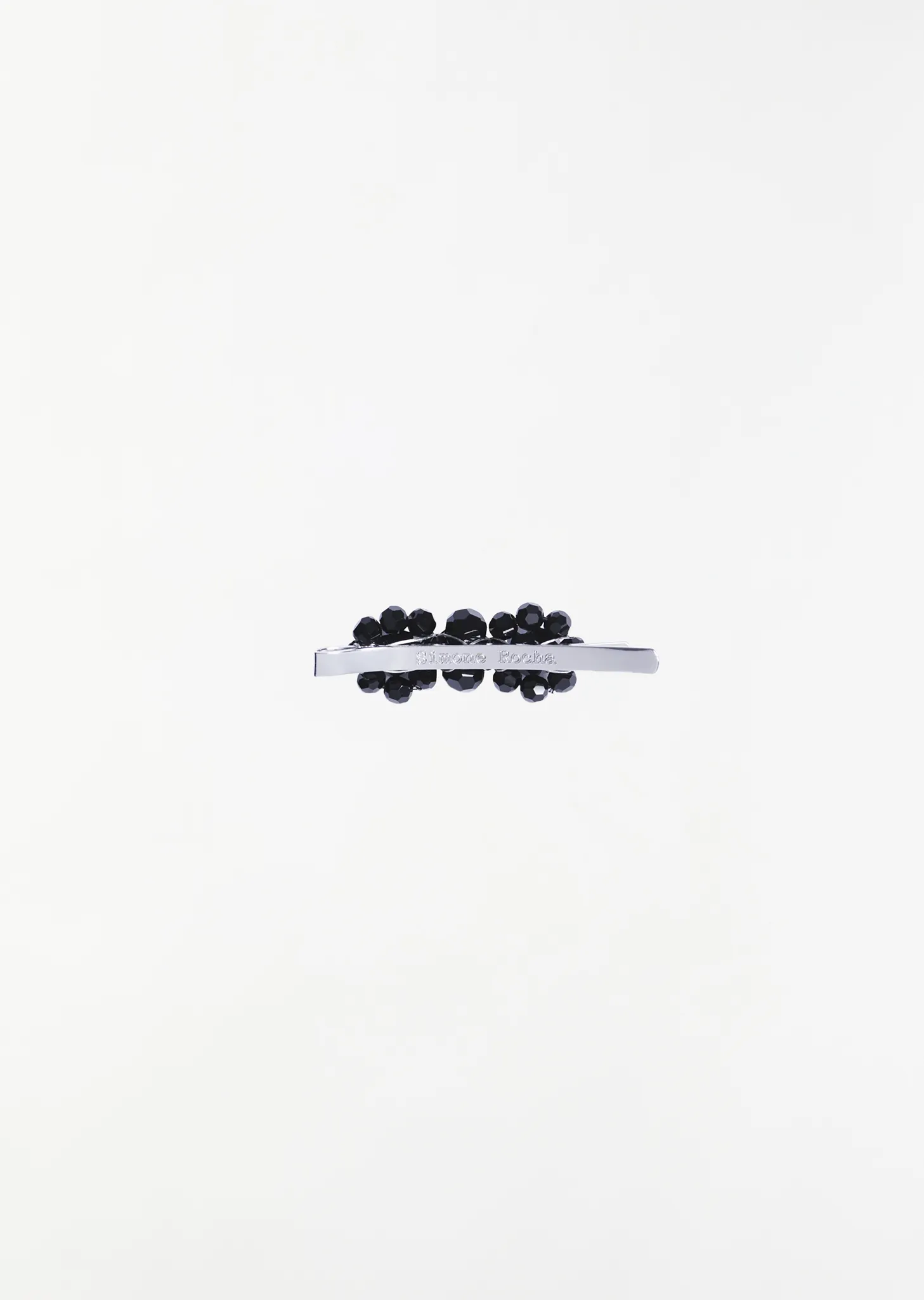 Mini Flower Hair Clip — Jet