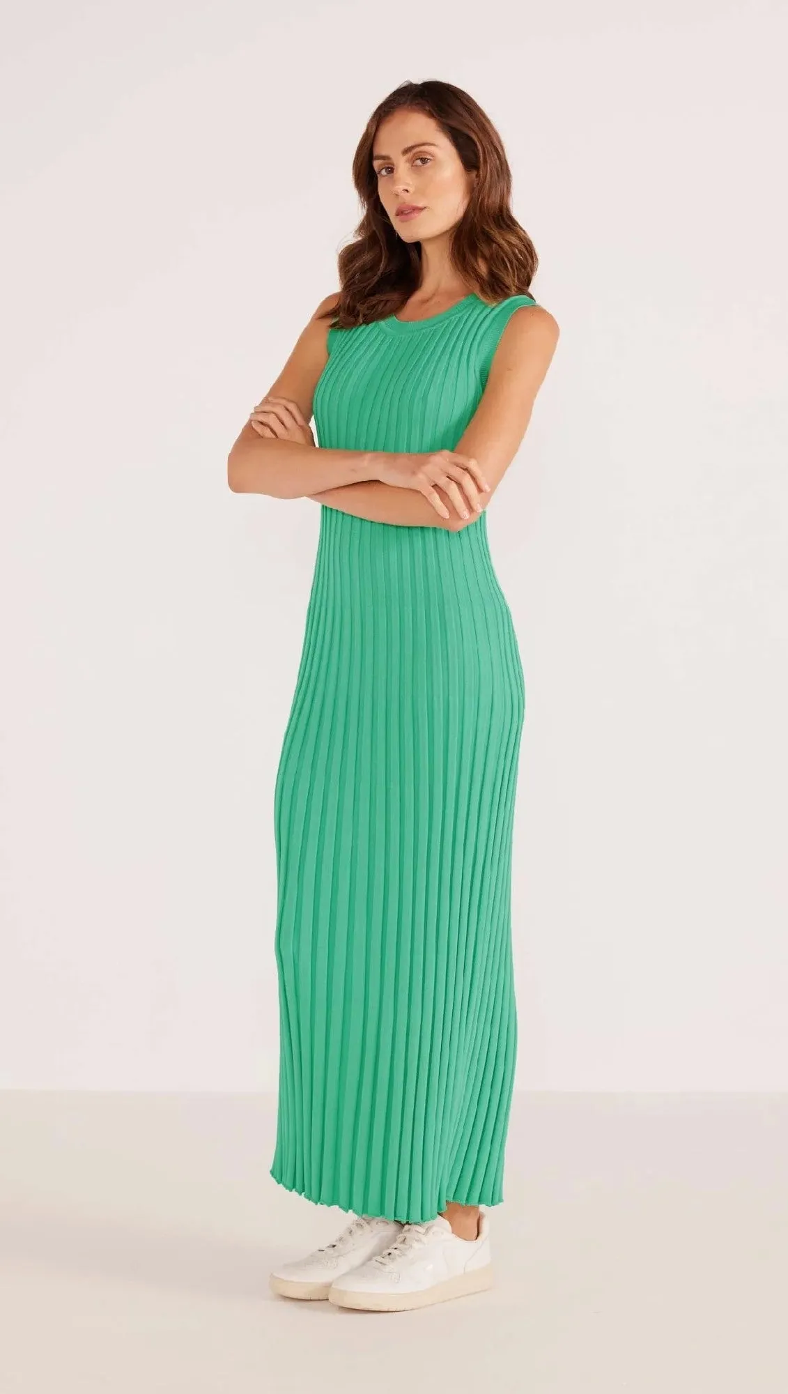 MinkPink Lori Rib Knit Midi Dress