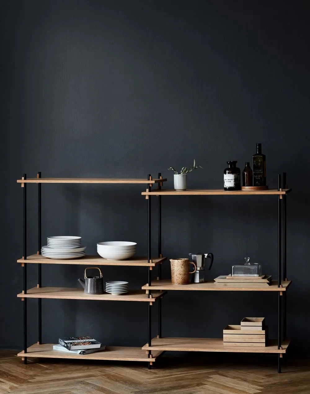 MOEBE Double shelving system
