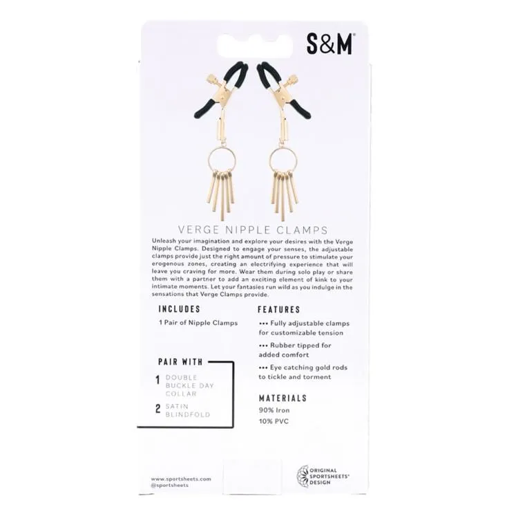 Sex And Mischief Verge Nipple Clamps Gold