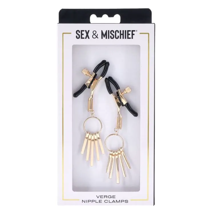 Sex And Mischief Verge Nipple Clamps Gold