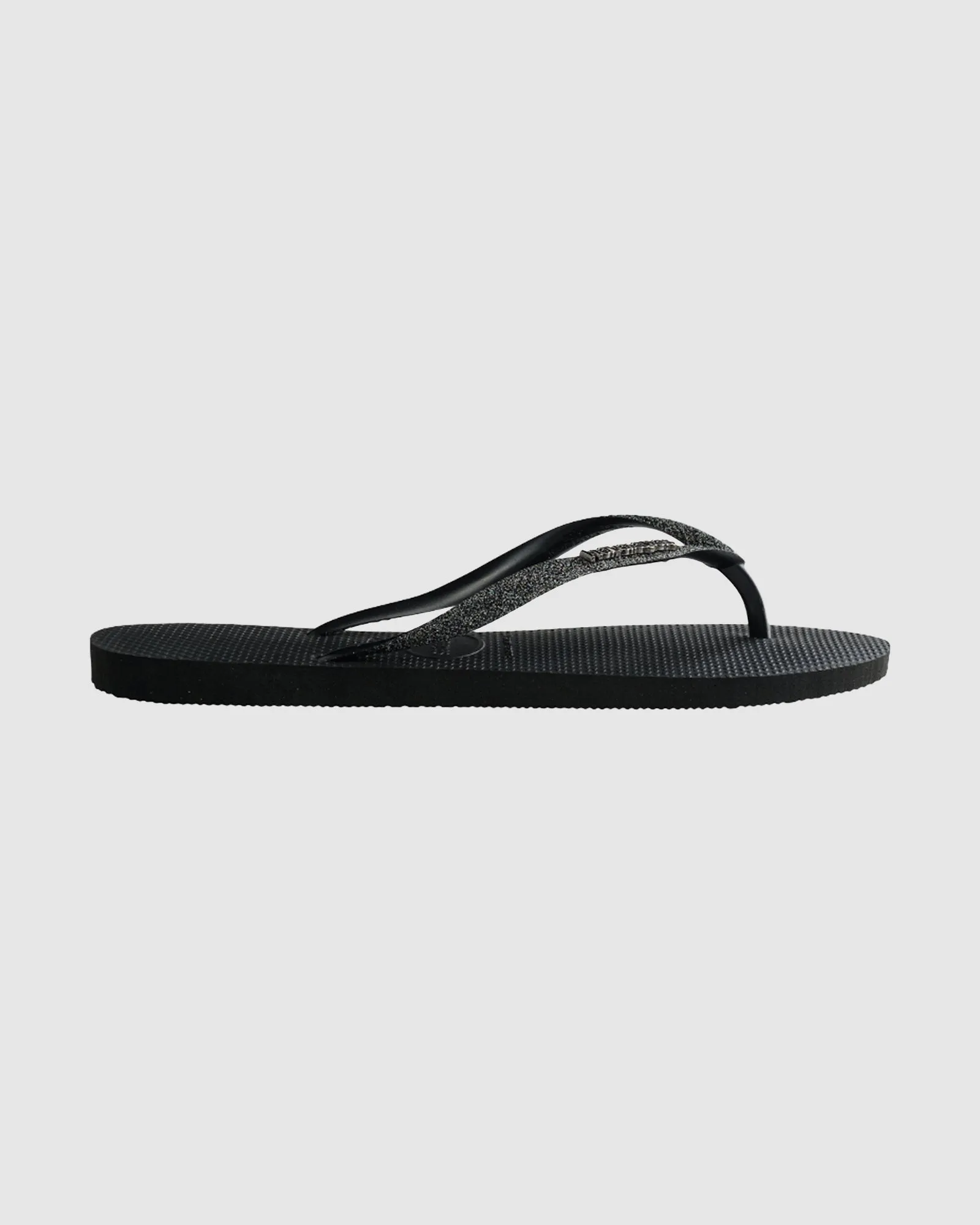SLIM METAL LOGO GLITTER THONGS