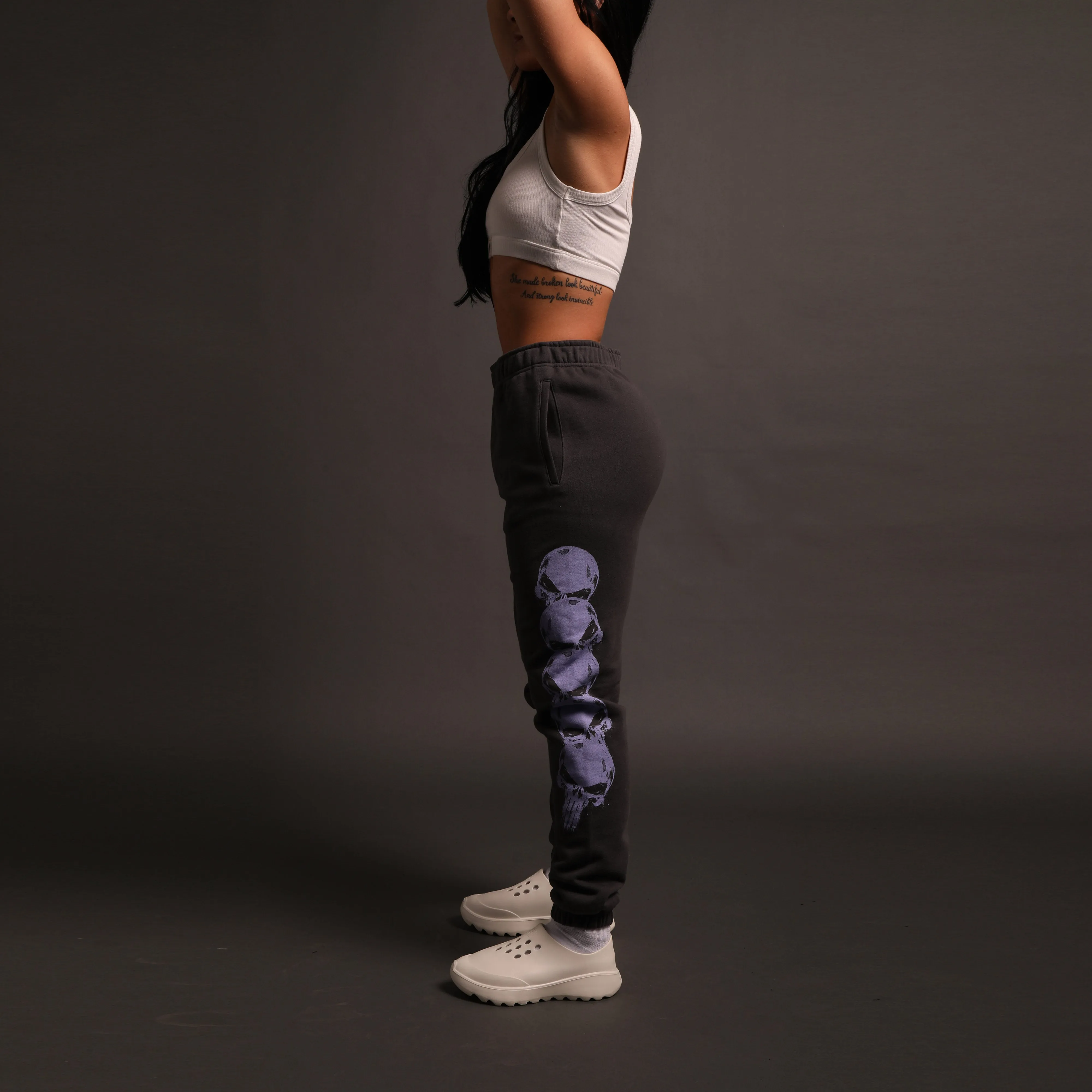 Vigilante She Post Lounge Sweats in Castle Gray