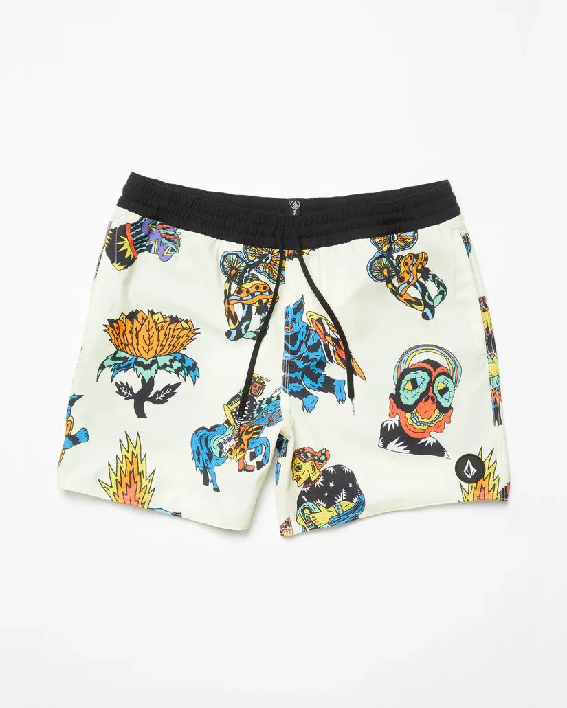 Volcom Men's Bob Mollema Trunk 16" Boardshorts Light Beige A2512504_LBG