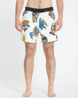 Volcom Men's Bob Mollema Trunk 16" Boardshorts Light Beige A2512504_LBG
