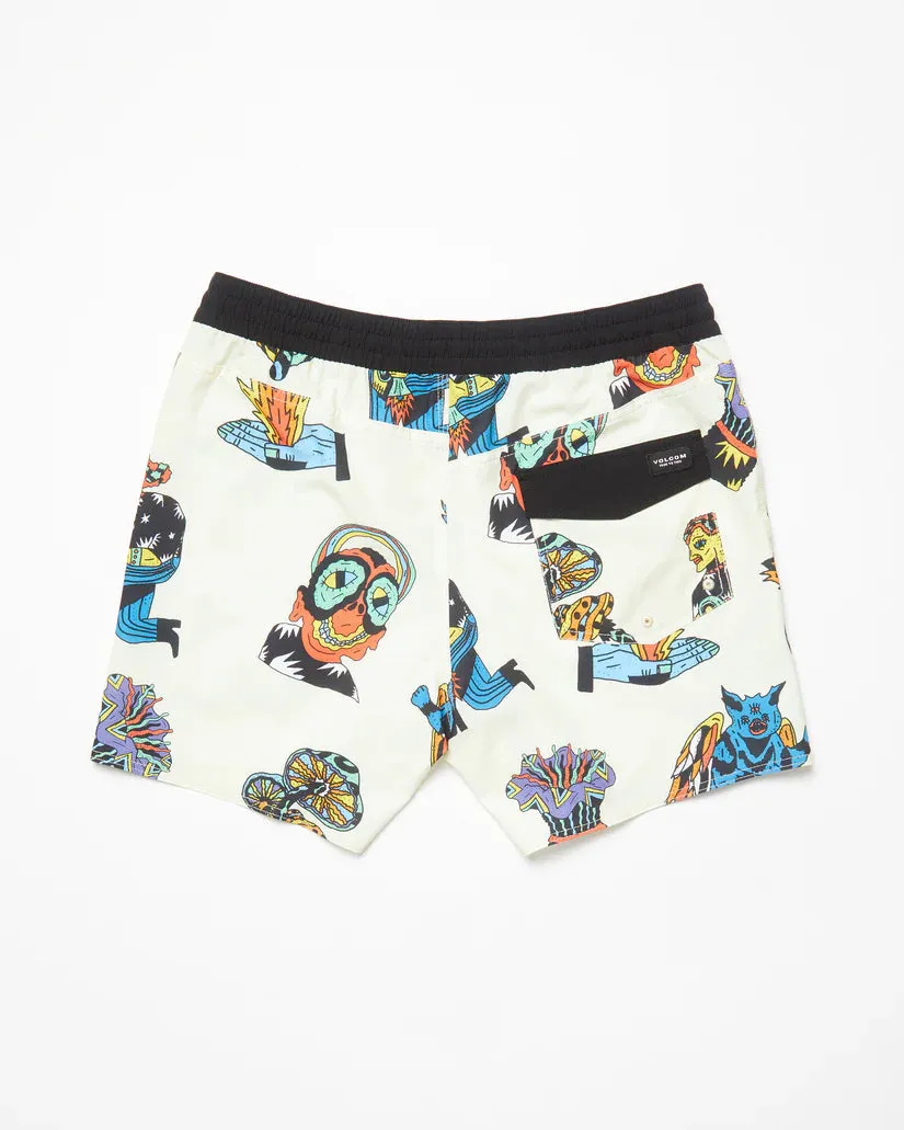 Volcom Men's Bob Mollema Trunk 16" Boardshorts Light Beige A2512504_LBG