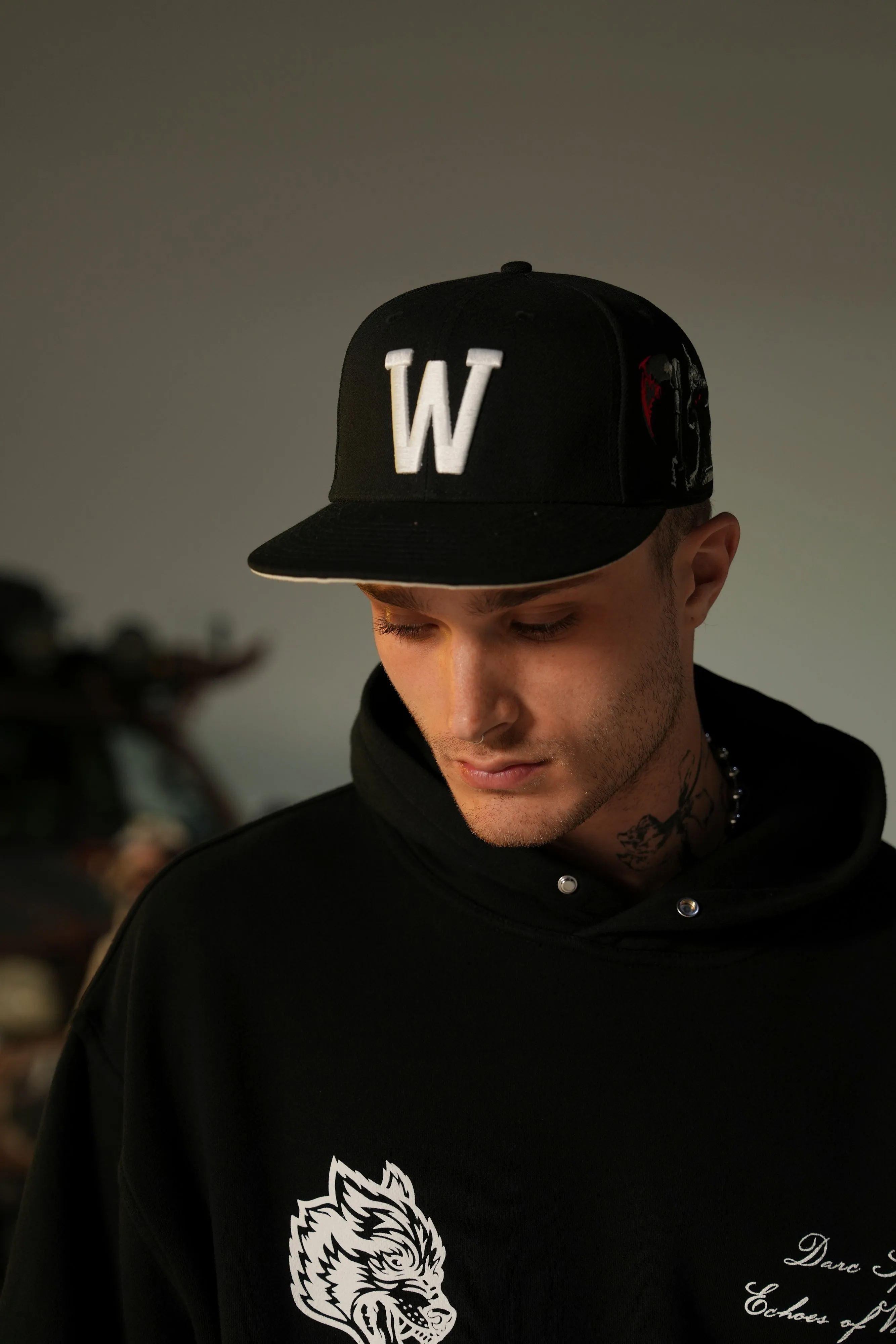 W Elysium Fitted Cap in Black