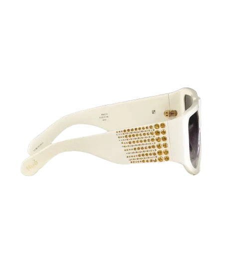 White Nué Studio X Linda Farrow - It Girl Embellished Sunglasses - With Original Case One Size