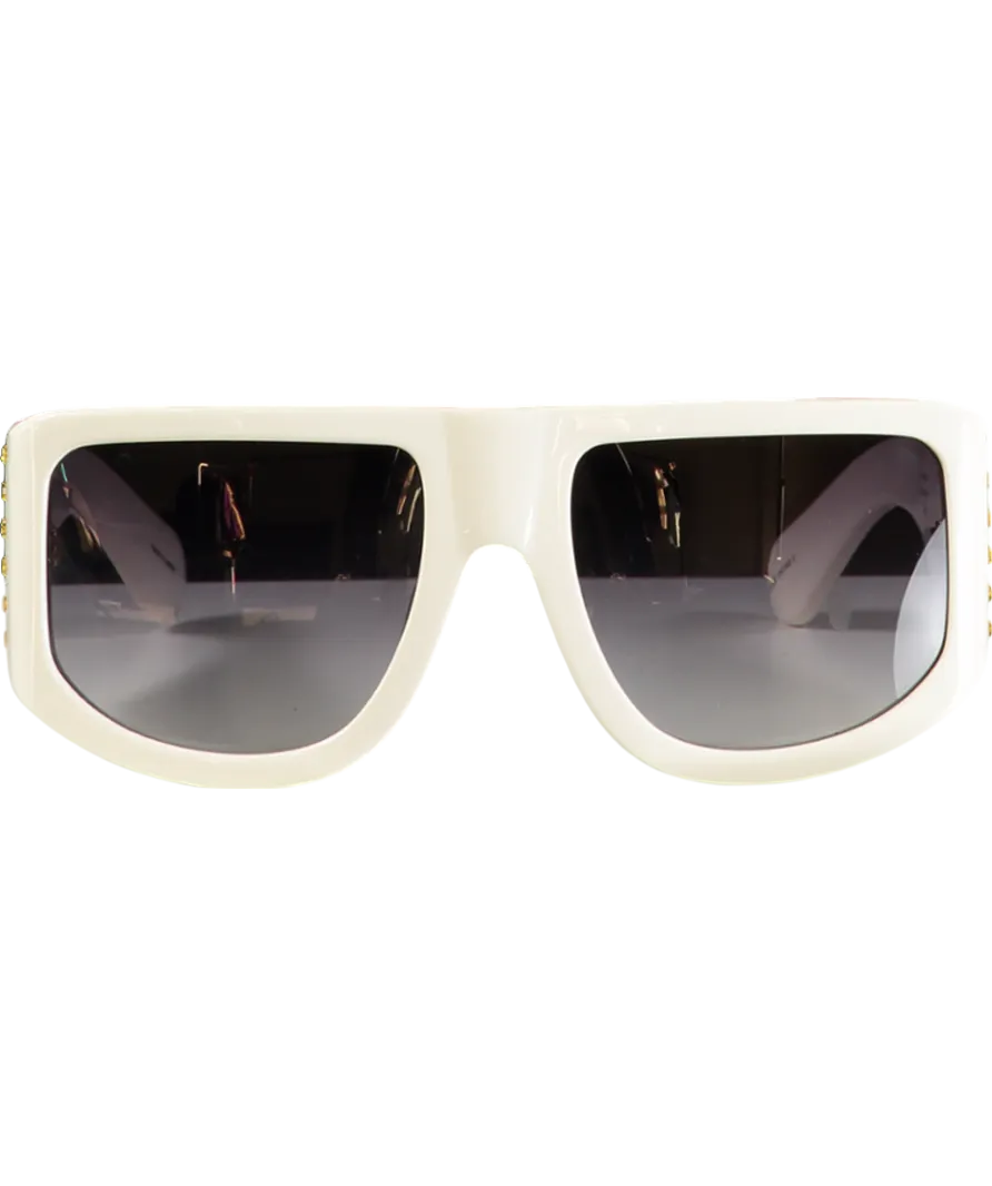 White Nué Studio X Linda Farrow - It Girl Embellished Sunglasses - With Original Case One Size