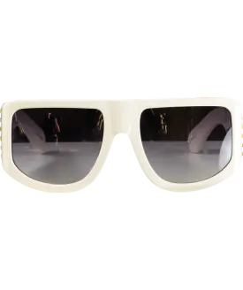 White Nué Studio X Linda Farrow - It Girl Embellished Sunglasses - With Original Case One Size